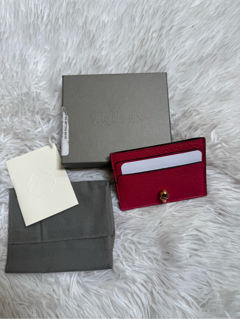 NWT Alexander McQueen Skull Card Case